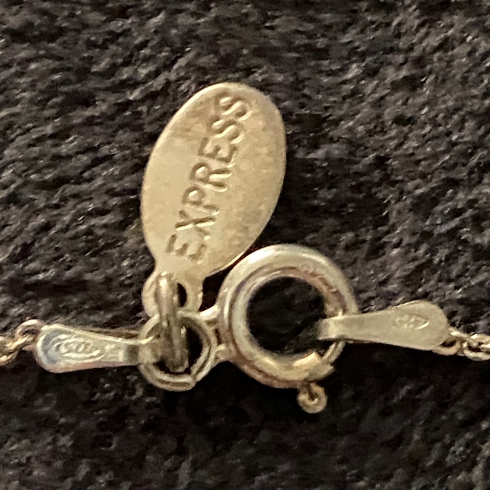 925 Italy Express Sterling Silver Bar Necklace - Picture 10 of 14
